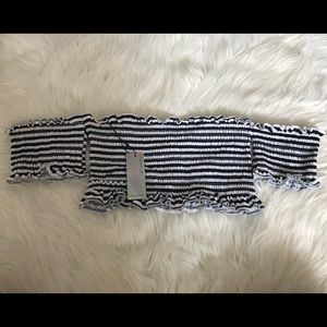 off the shoulder swim top